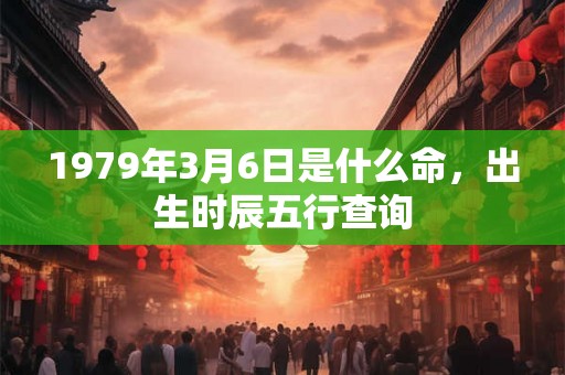 1979年3月6日是什么命，出生时辰五行查询