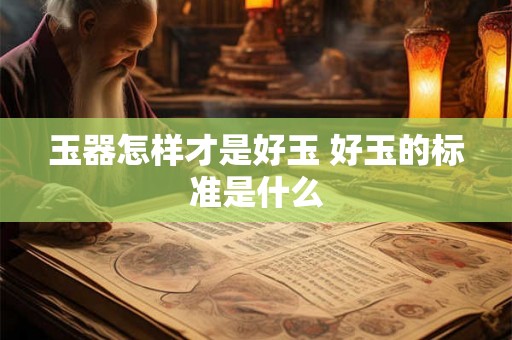 玉器怎样才是好玉 好玉的标准是什么