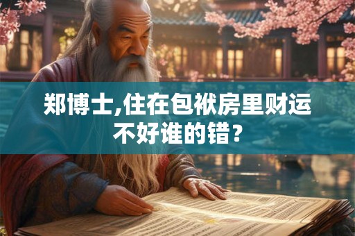 郑博士,住在包袱房里财运不好谁的错？