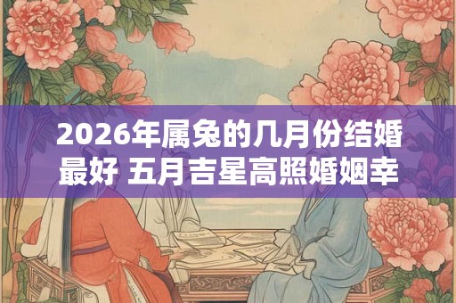 2026年属兔的几月份结婚最好 五月吉星高照婚姻幸福