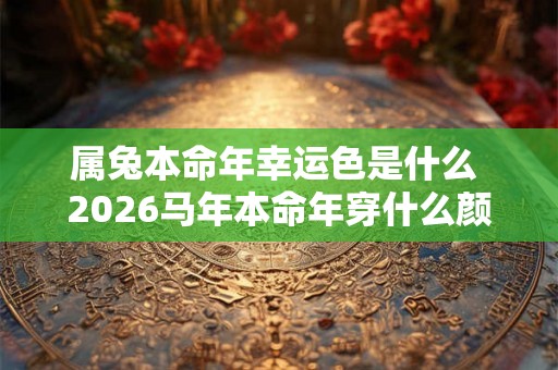 属兔本命年幸运色是什么 2026马年本命年穿什么颜色衣服好 属兔本命年幸运色是什么 2026马年本命年穿什么颜色衣服好