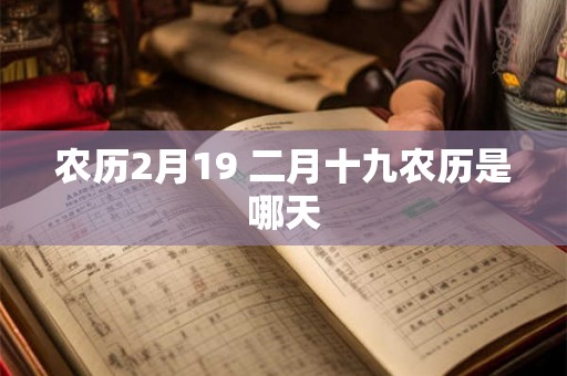 农历2月19 二月十九农历是哪天