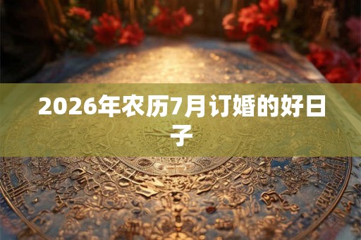 2026年农历7月订婚的好日子