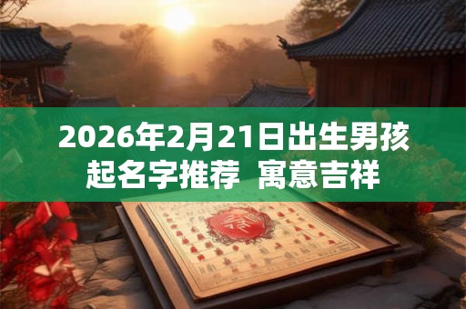 2026年2月21日出生男孩起名字推荐 寓意吉祥 2026年2月21日出生男孩起名字推荐 寓意吉祥