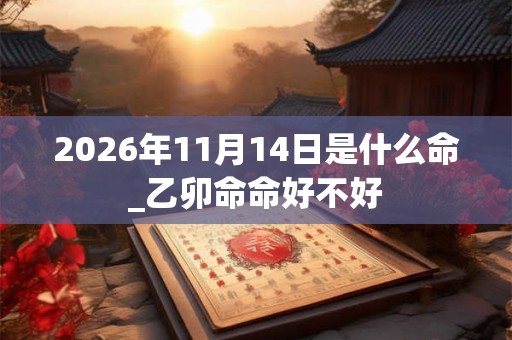 2026年11月14日是什么命_乙卯命命好不好