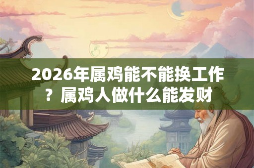 2026年属鸡能不能换工作？属鸡人做什么能发财