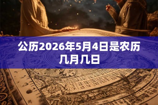 公历2026年5月4日是农历几月几日