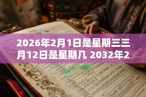 2026年2月1日是星期三三月12日是星期几 2032年2月1日是周三时询问3月12日是星期几