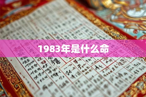 1983年是什么命