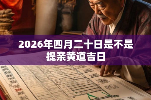 2026年四月二十日是不是提亲黄道吉日