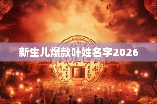 新生儿爆款叶姓名字2026 新生儿爆款叶姓名字2026