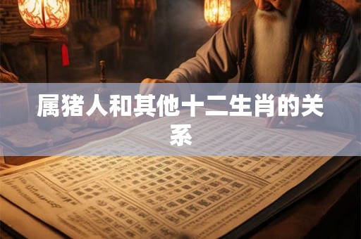属猪人和其他十二生肖的关系