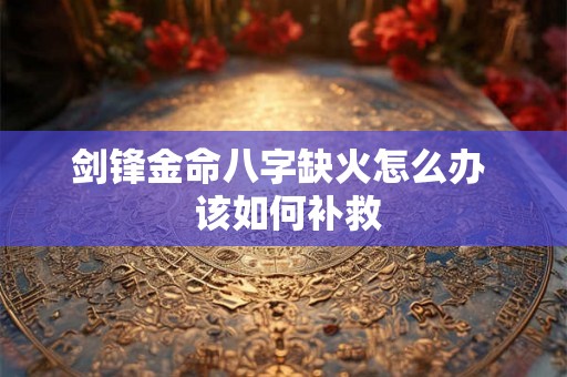 剑锋金命八字缺火怎么办  该如何补救