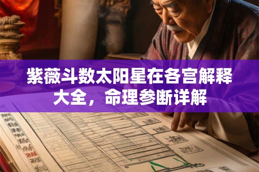 紫薇斗数太阳星在各宫解释大全，命理参断详解