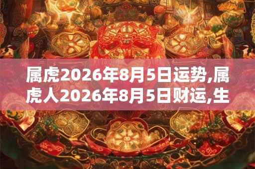 属虎2026年8月5日运势,属虎人2026年8月5日财运,生肖虎2026年8月5日运势