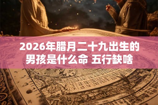 2026年腊月二十九出生的男孩是什么命 五行缺啥