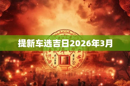 提新车选吉日2026年3月