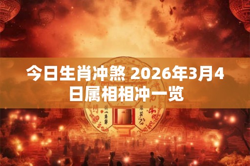 今日生肖冲煞 2026年3月4日属相相冲一览 今日生肖冲煞 2026年3月4日属相相冲一览