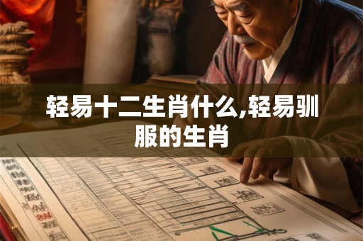 轻易十二生肖什么,轻易驯服的生肖 轻易十二生肖什么,轻易驯服的生肖