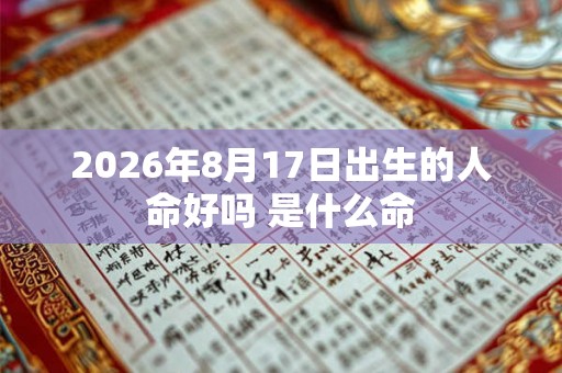 2026年8月17日出生的人命好吗 是什么命