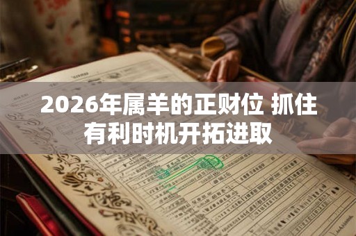 2026年属羊的正财位 抓住有利时机开拓进取