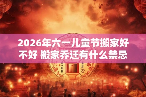2026年六一儿童节搬家好不好 搬家乔迁有什么禁忌