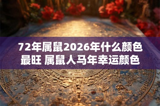 72年属鼠2026年什么颜色最旺 属鼠人马年幸运颜色 72年属鼠2026年什么颜色最旺 属鼠人马年幸运颜色