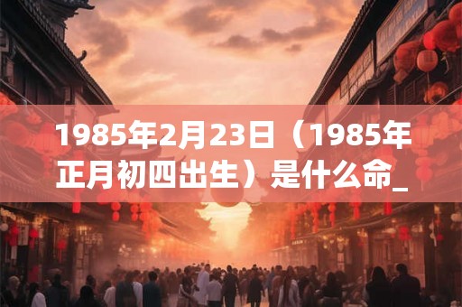 1985年2月23日(1985年正月初四出生)是什么命_命运如何 1985年2月23日(1985年正月初四出生)是什么命_命运如何