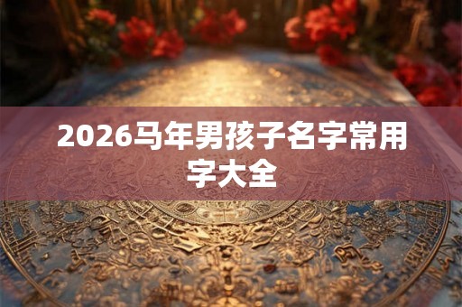 2026马年男孩子名字常用字大全
