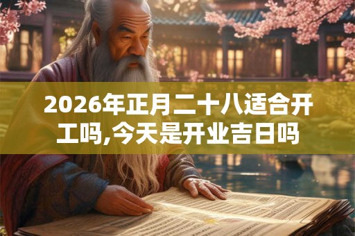 2026年正月二十八适合开工吗,今天是开业吉日吗 2026年正月二十八适合开工吗,今天是开业吉日吗