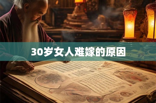 30岁女人难嫁的原因