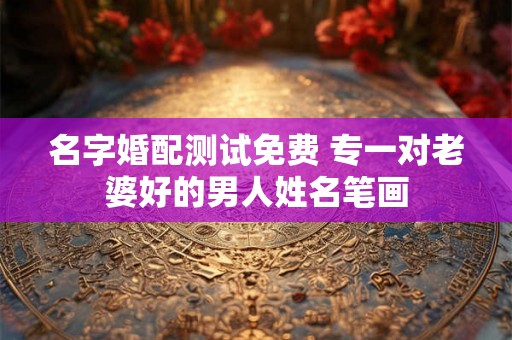名字婚配测试免费 专一对老婆好的男人姓名笔画
