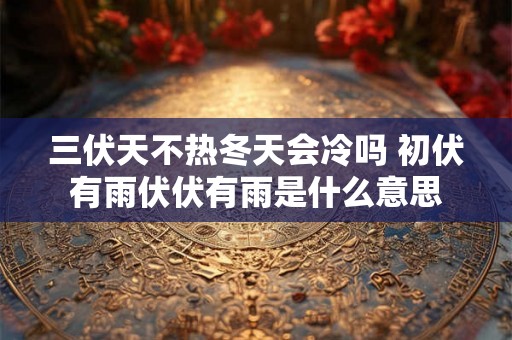 三伏天不热冬天会冷吗 初伏有雨伏伏有雨是什么意思