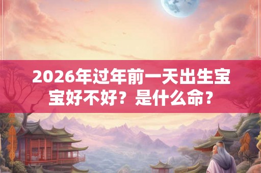 2026年过年前一天出生宝宝好不好？是什么命？
