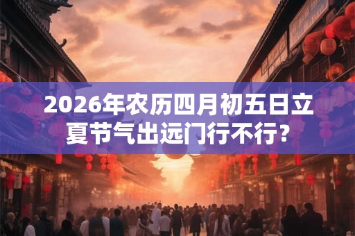 2026年农历四月初五日立夏节气出远门行不行？