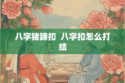 八字猪蹄扣  八字扣怎么打结