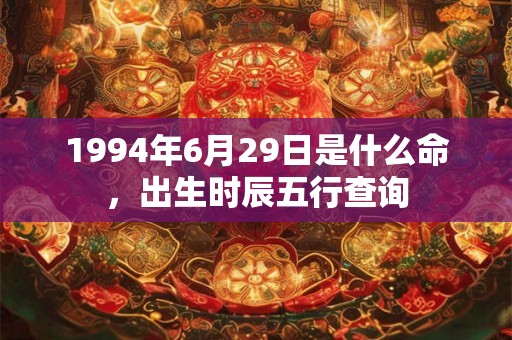 1994年6月29日是什么命,出生时辰五行查询 1994年6月29日是什么命,出生时辰五行查询