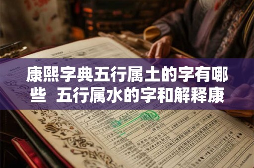 康熙字典五行属土的字有哪些 五行属水的字和解释康熙字典 康熙字典五行属土的字有哪些 五行属水的字和解释康熙字典