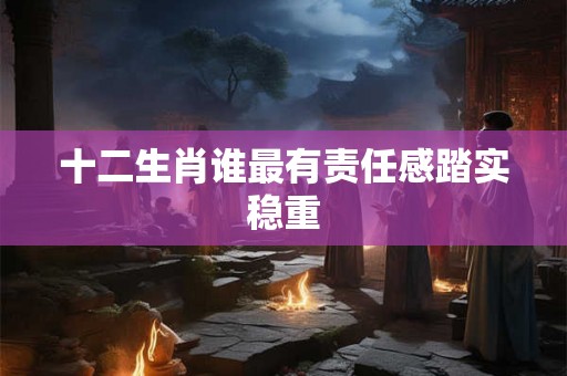 十二生肖谁最有责任感踏实稳重