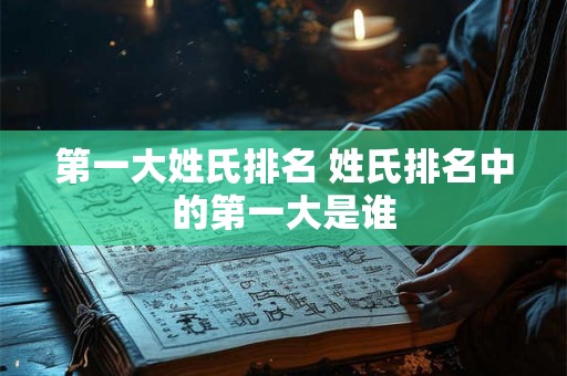 第一大姓氏排名 姓氏排名中的第一大是谁 第一大姓氏排名 姓氏排名中的第一大是谁