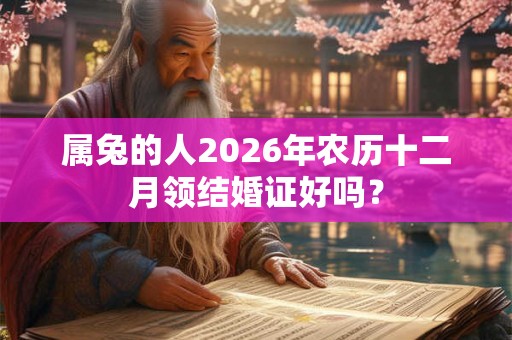 属兔的人2026年农历十二月领结婚证好吗？