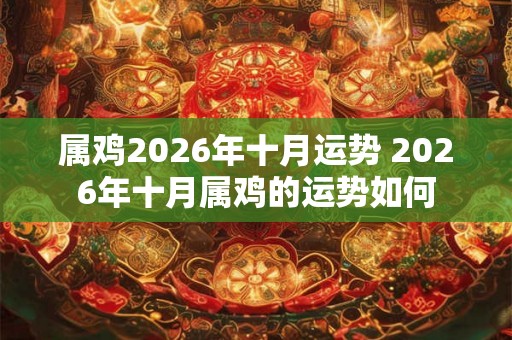 属鸡2026年十月运势 2026年十月属鸡的运势如何 属鸡2026年十月运势 2026年十月属鸡的运势如何