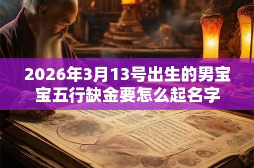 2026年3月13号出生的男宝宝五行缺金要怎么起名字 2026年3月13号出生的男宝宝五行缺金要怎么起名字