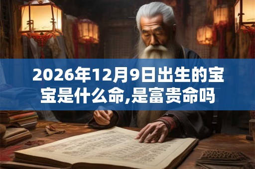 2026年12月9日出生的宝宝是什么命,是富贵命吗 2026年12月9日出生的宝宝是什么命,是富贵命吗