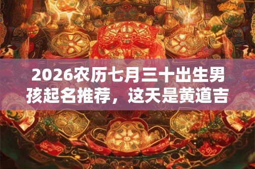 2026农历七月三十出生男孩起名推荐，这天是黄道吉日吗？
