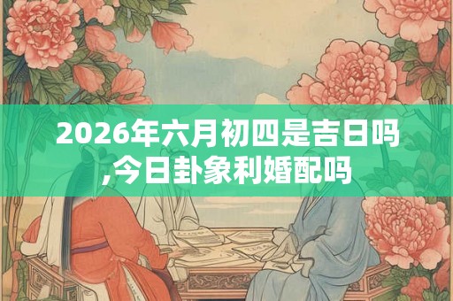 2026年六月初四是吉日吗,今日卦象利婚配吗