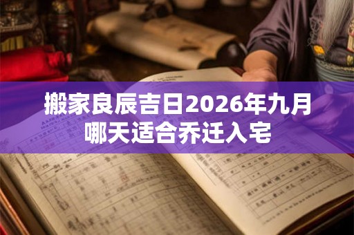 搬家良辰吉日2026年九月哪天适合乔迁入宅