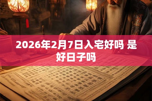 2026年2月7日入宅好吗 是好日子吗