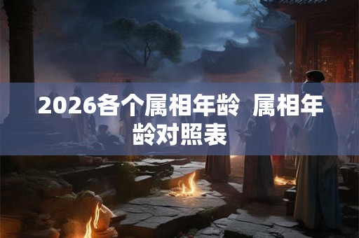 2026各个属相年龄  属相年龄对照表