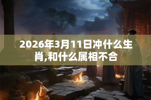 2026年3月11日冲什么生肖,和什么属相不合